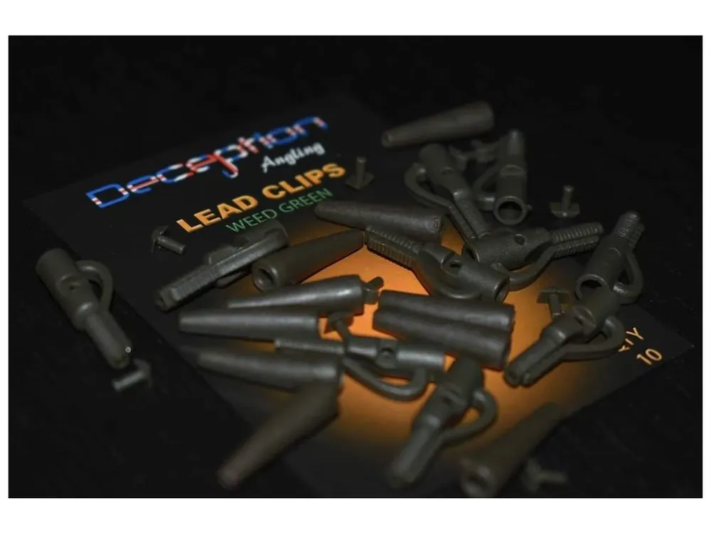 Odeslání Ihned Deception Angling Lead Clips with tails and pins (10 per pack)