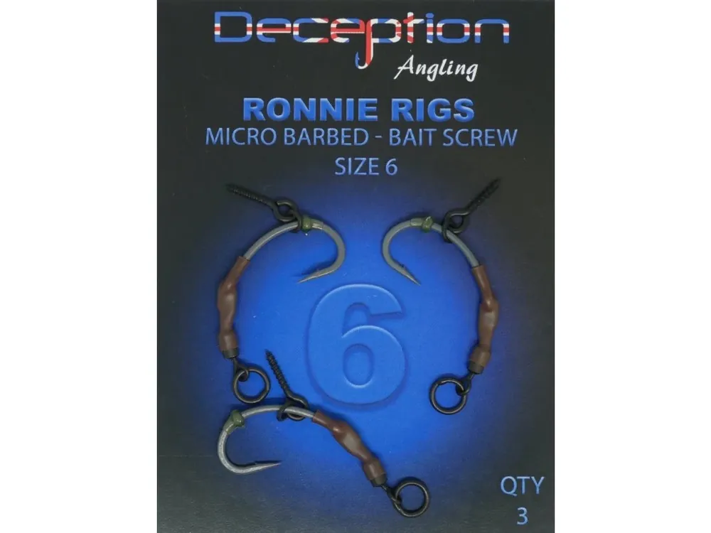 Nízká Cena Deception Angling Ronnie Rigs (3 per pack) – Micro Barbed with Bait Screw