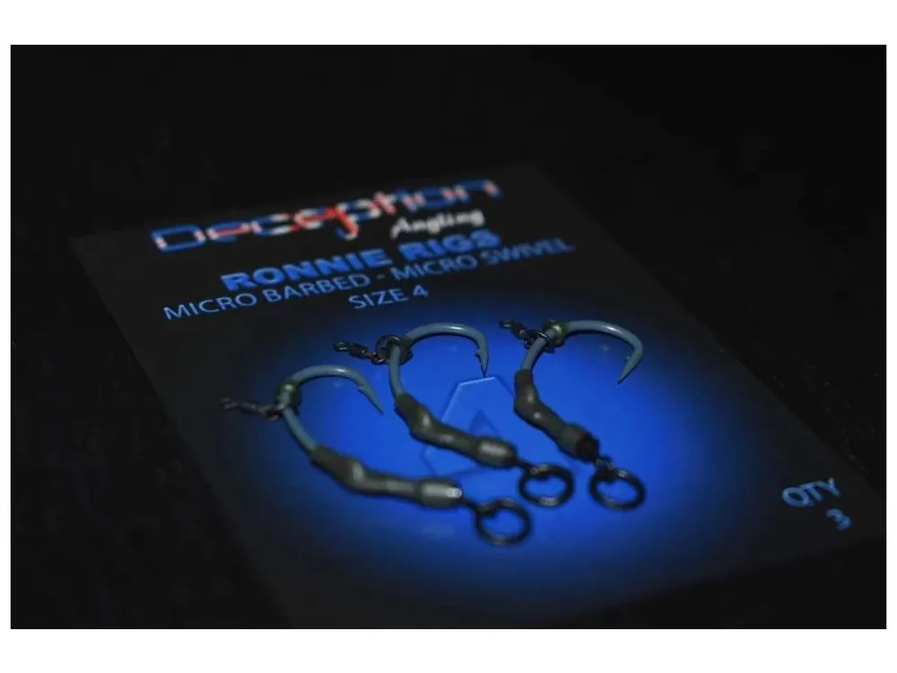 Deception Angling Ronnie Rigs (3 per pack) – Micro Barbed with Micro Swivel Nejlepší Cena