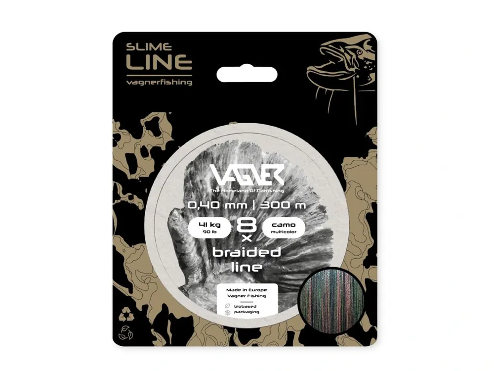 VAGNER Braided Line Camo Multicolor (300m) (Barva Camu barevná, Velikost 0,4) Cenová Bomba