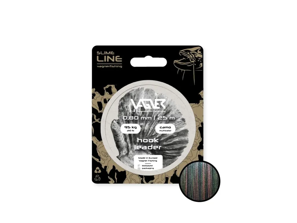 Omezená Nabídka VAGNER Hook Leader Camo Multicolor (25m) (Velikost 1,2)