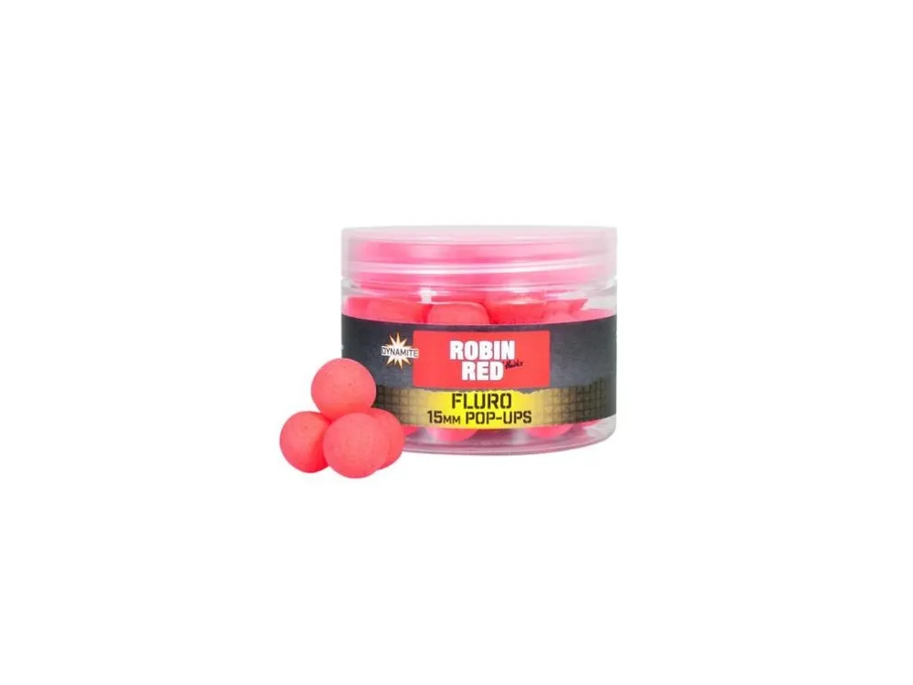 Jen Po Omezenou Doba Dynamite Baits Pop-Ups Fluro Robin Red 15 mm 40g