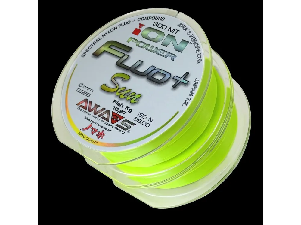Zlevněný Vlasec AWA‘S Ion Power Fluo+ Sun - 2X300M/600M