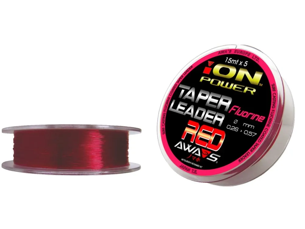 Nejlepší Volba Vlasec AWA‘S Fluorine Red Taper Leaders 15M X 5 Leaders