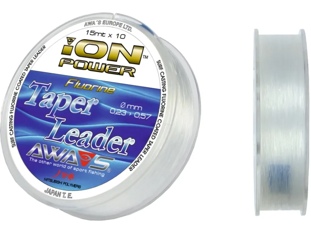 Vlasec AWA‘S Ion Power Fluorine Taper Leaders 15Mtx10 Leaders Časově Omezené