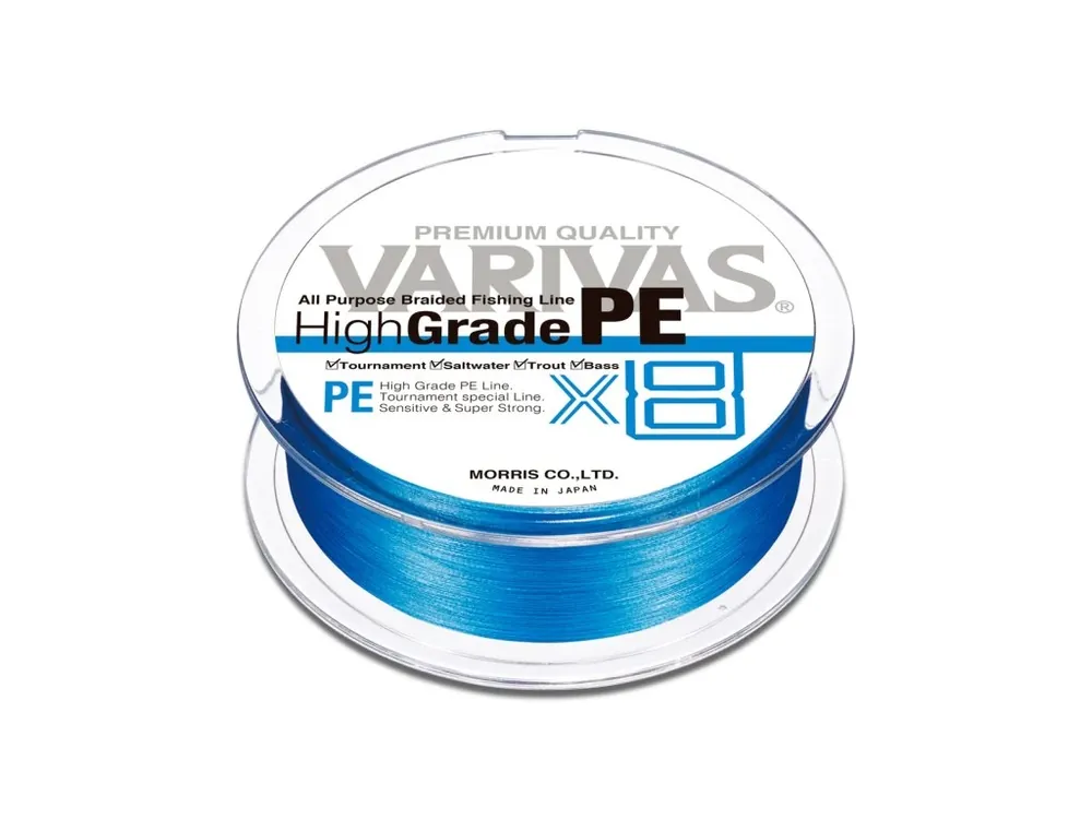 Šňůra VARIVAS High Grade PE X8 Ocean Blue 1.2 150m 0,185mm 10,43kg Top Prodej