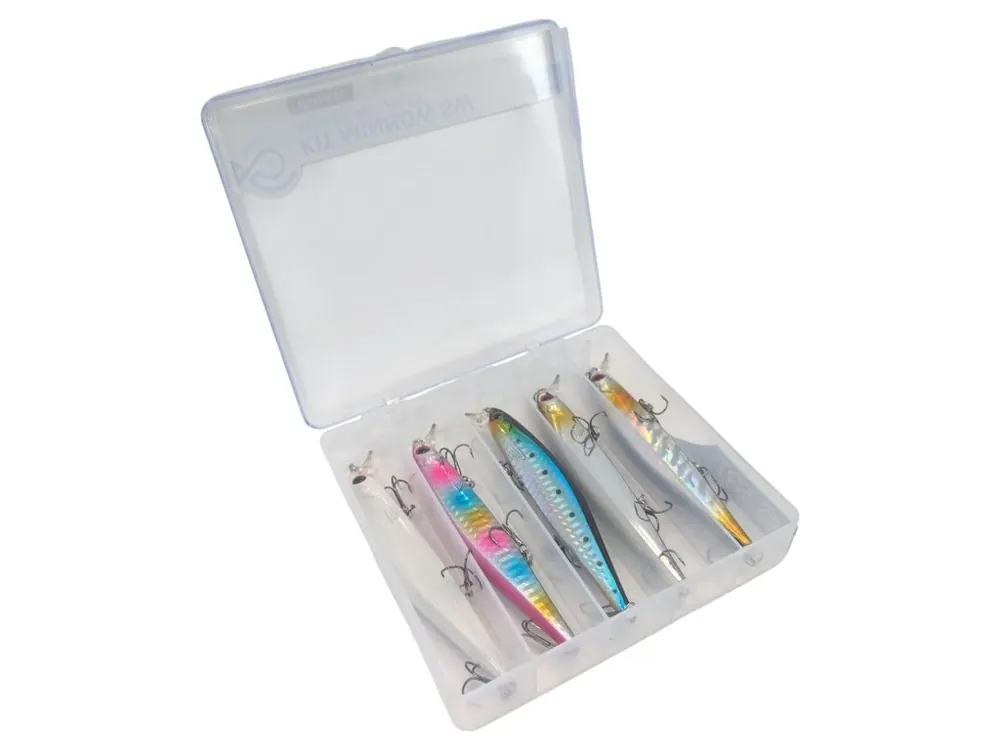 Dokud Zásoby Vydrží Sert sada woblerů 5ks Kit Srt Minnow SW Suspending X5