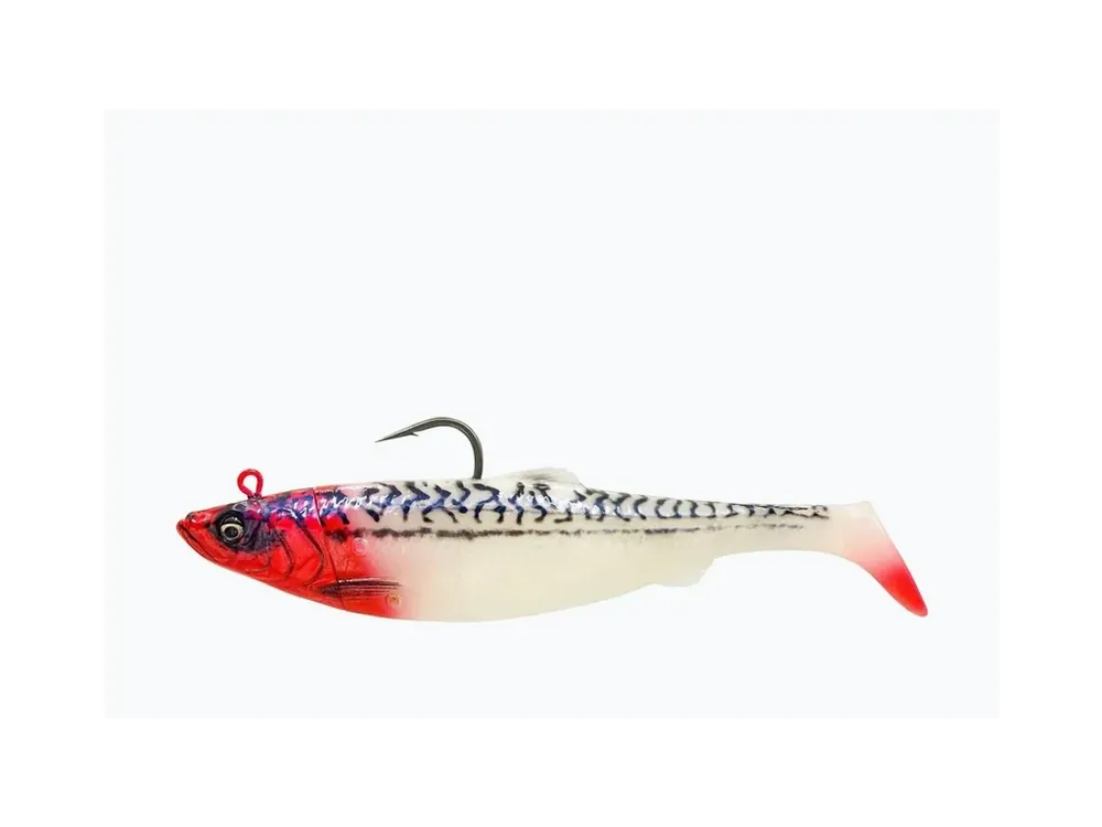 Savage Gear Gumová Nástraha 4D Herring Big Shad Sinking Red Head Mackerel 18 cm 112 g Jen Po Omezenou Doba