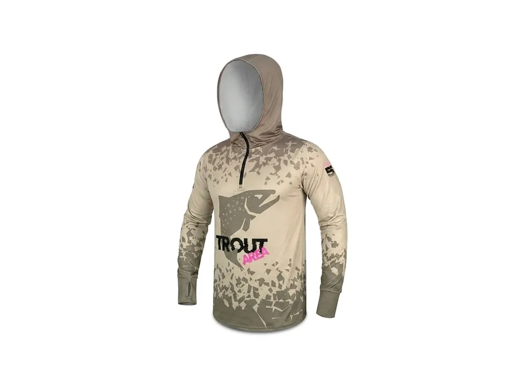 Tričko s kapucí Delphin UV ARMOR 50+ Trout Oblíbený