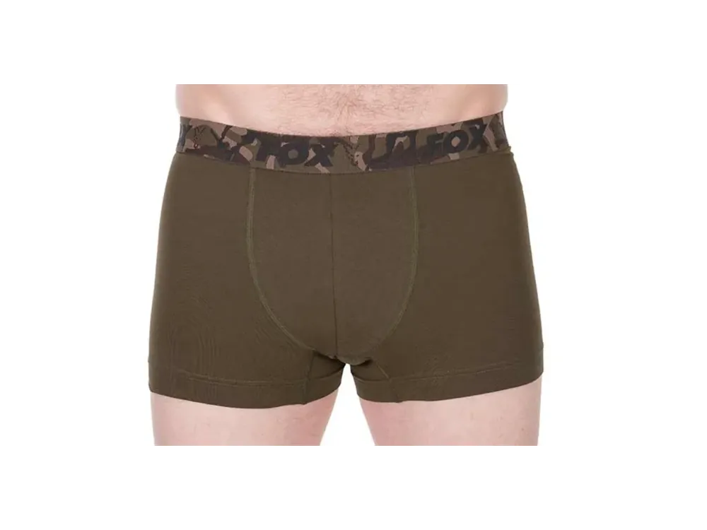 Víkendová Akce Fox Trenýrky Boxer Shorts Khaki/Black 2ks