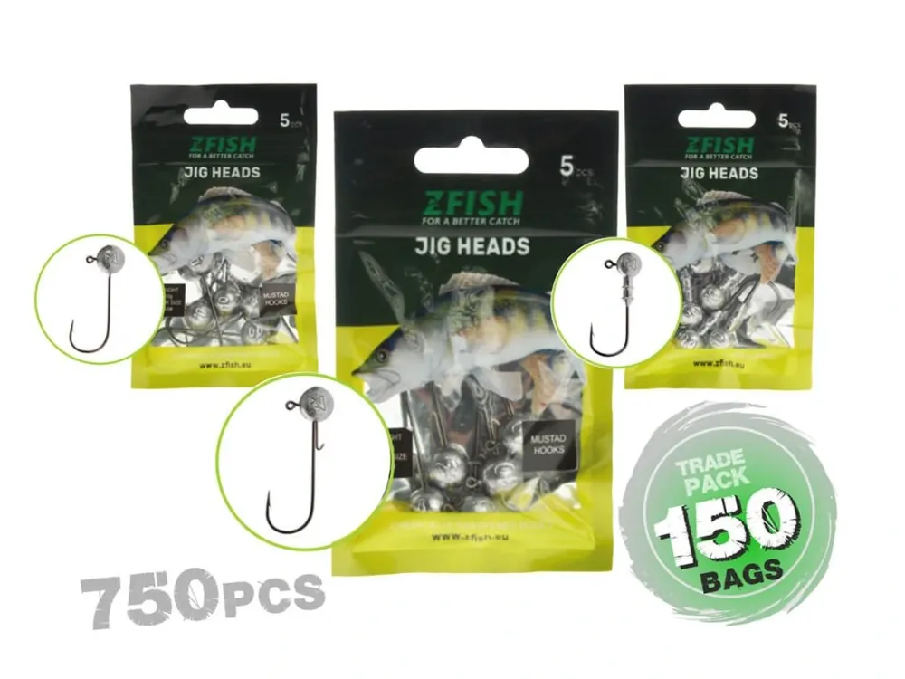 Aktuální ZFISH Trade Pack Jigové Hlavy 150bal/750ks