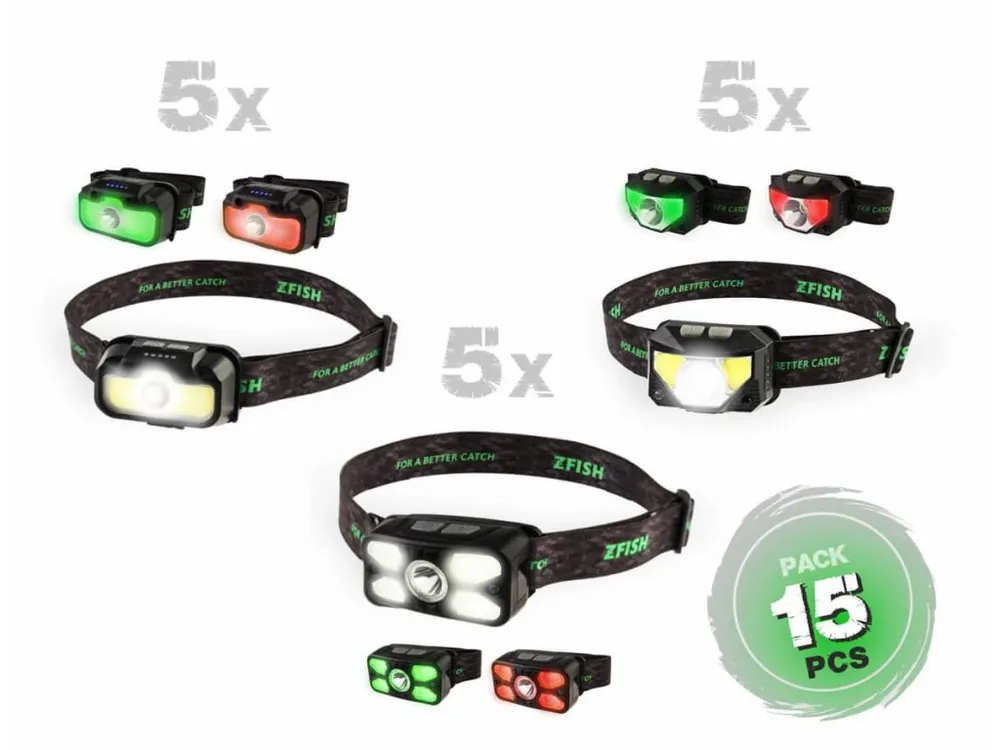 Značkový ZFISH Trade Pack Čelovky 15ks