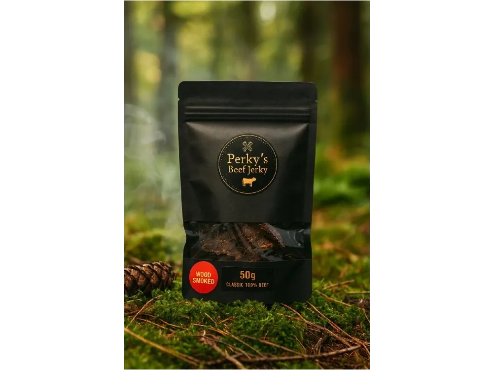 Kup Teď Classic 100% beef (Wood Smoked) Sušené hovězí maso Perky‘s Jerky 50g