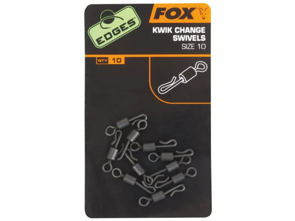 Novinka Fox Rychlovýměnné obratlíky Edges Kwik Change Swivel 10ks