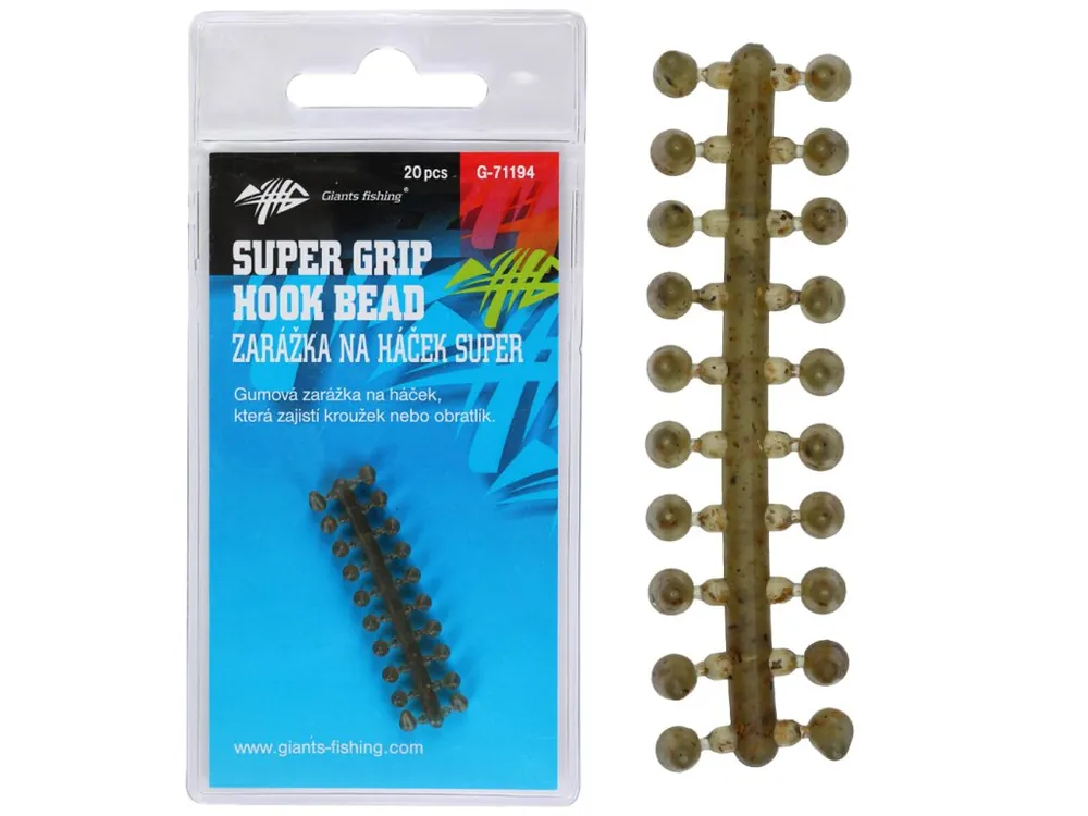 Giants fishing Zarážka na háček Super Grip Hook Bead 20ks Časově Omezené