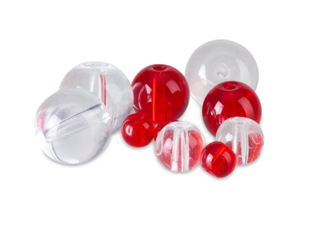 PFS průhledné korálky-Round Glass Beads 4 mm, 25ks Dokud Zásoby Vydrží