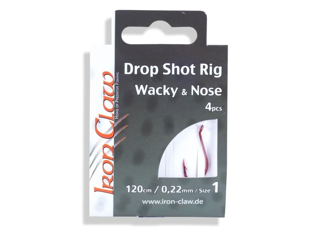 Iron Claw návazce Drop Shot Rigs 1 háček průměr 0,22 mm 4 ks Omezená Nabídka