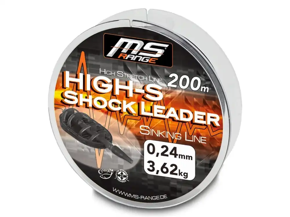 Expresní Doručení MS Range šokový návazec High-S Shock Leader 0,24 mm 200 m