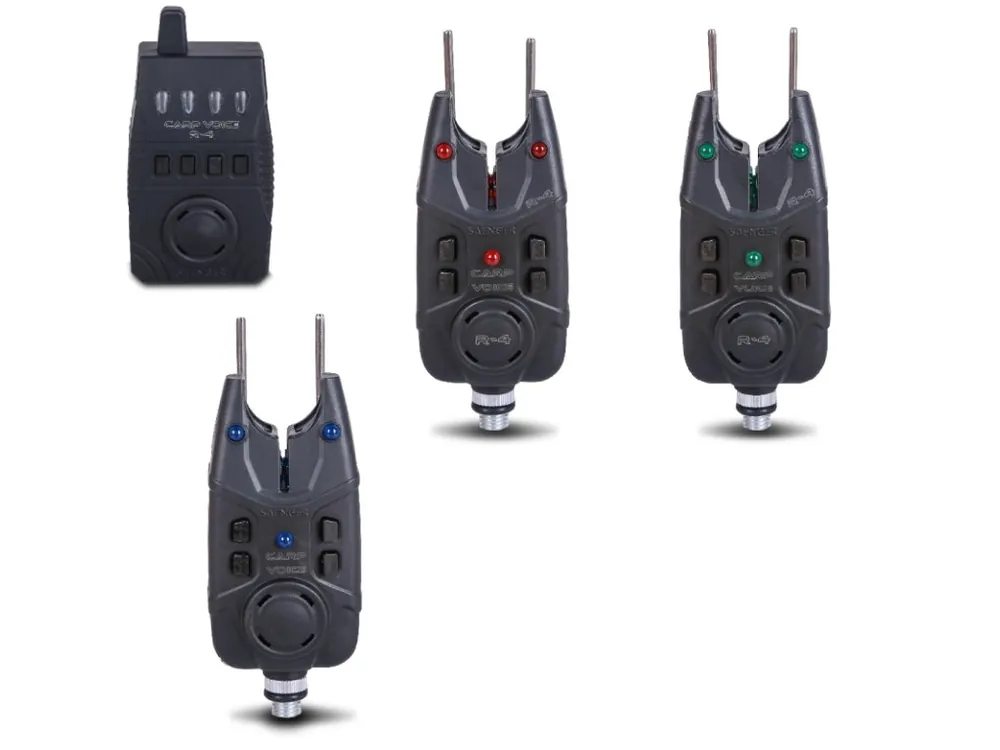 Akce Saenger hlásič záběru Carp Voice R-4 sada 3+1 červená, zelená, modrá
