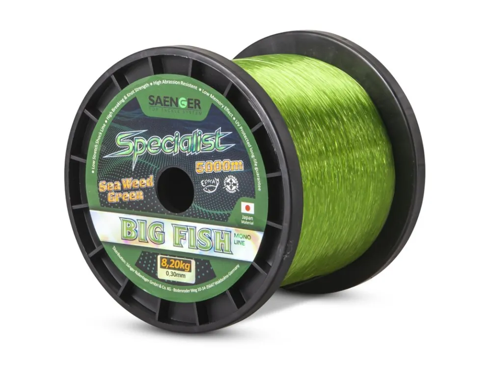 Nejlepší Cena Saenger vlasec Specialist Big fish mono line 0,38mm 5000m
