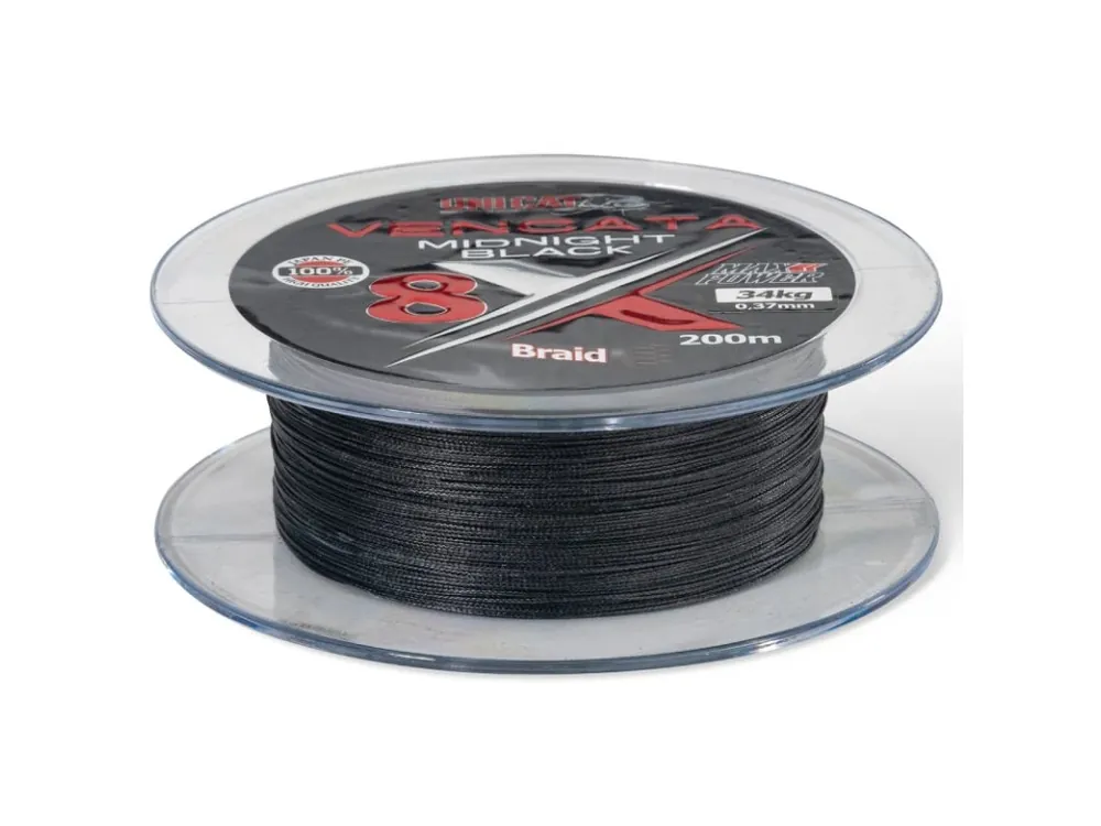 Výhodná Nabídka Uni Cat šňůra Vencata Midnight Black 8X 200m 0,50mm 48kg