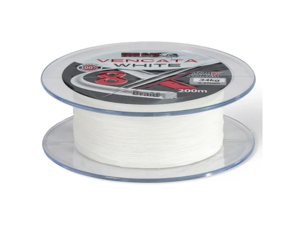 Uni Cat šňůra Vencata White 8X 200m 0,37mm 34kg Nejlepší Volba