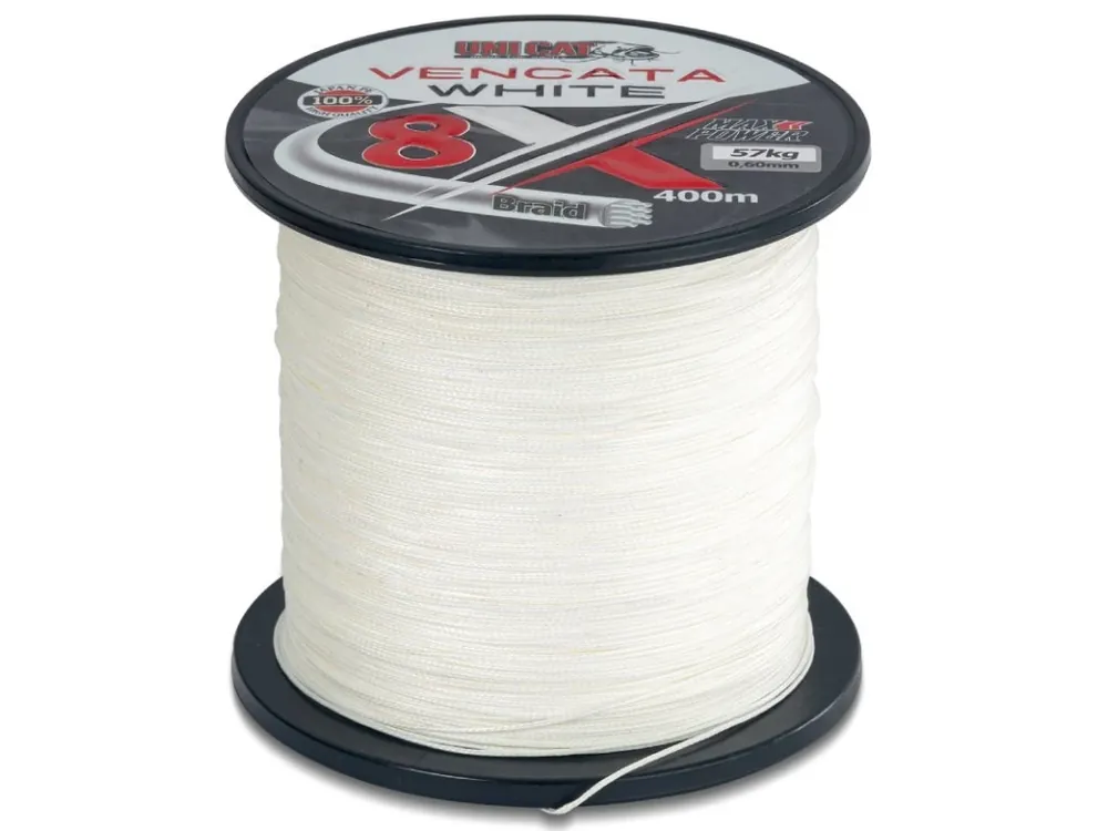 Nejprodávanější Uni Cat šňůra Vencata White 8X 400m 0,60mm 57kg