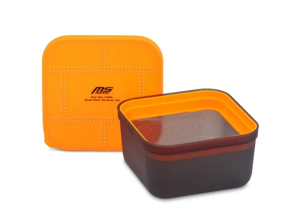 MS Range box na nástrahy Bait Box 2,8 l + ocelové síto 2mm Akce