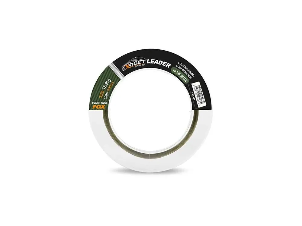 Fox Vlasec Exocet Pro Low Vis Green Leader 0,50mm 35lb 15,9kg 100m Tovární Cena