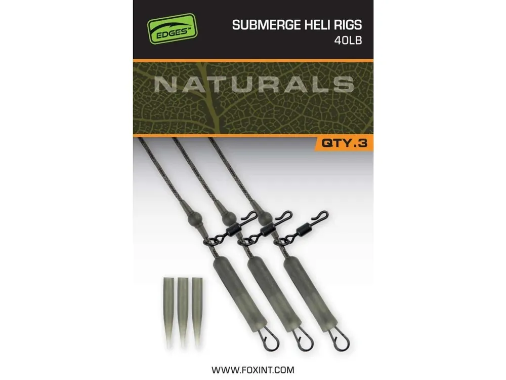Fox Montáž Edges Naturals Submerge Heli Rigs 3ks 40lb Výhodná Nabídka