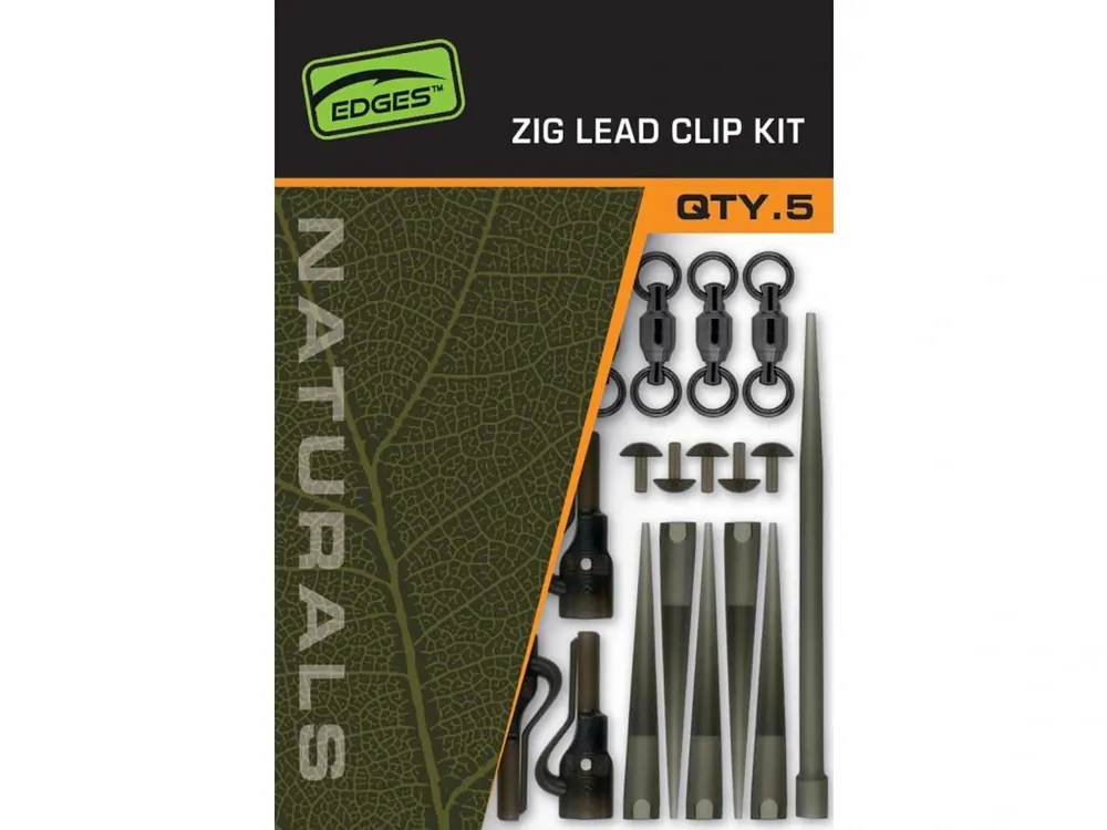 Výhodná Nabídka Fox Montáž Edges Naturals Zig Lead Clip Kit 5ks
