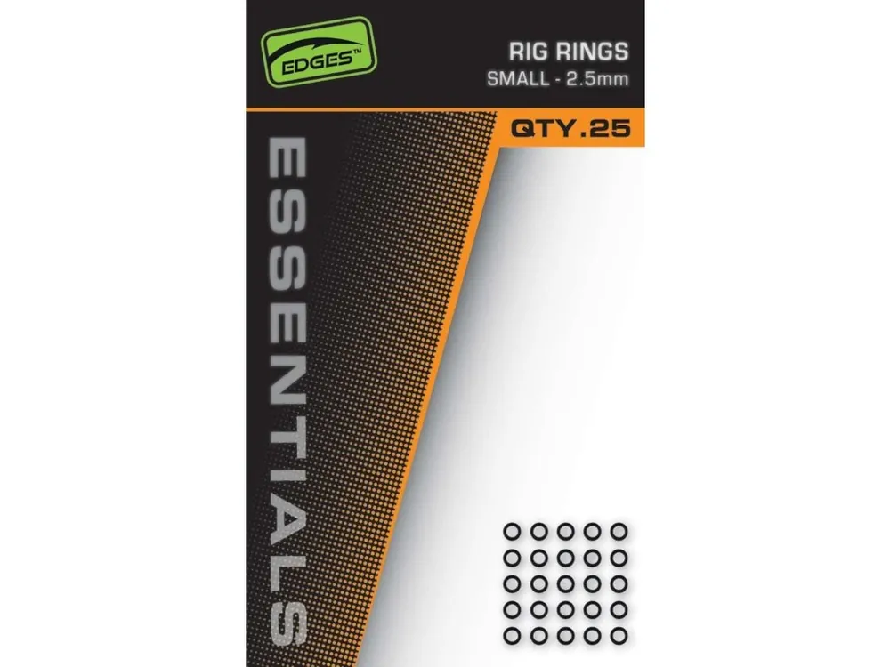 Víkendová Akce Fox Kroužky Edges Essentials Rig Rings 25 ks 2,5mm