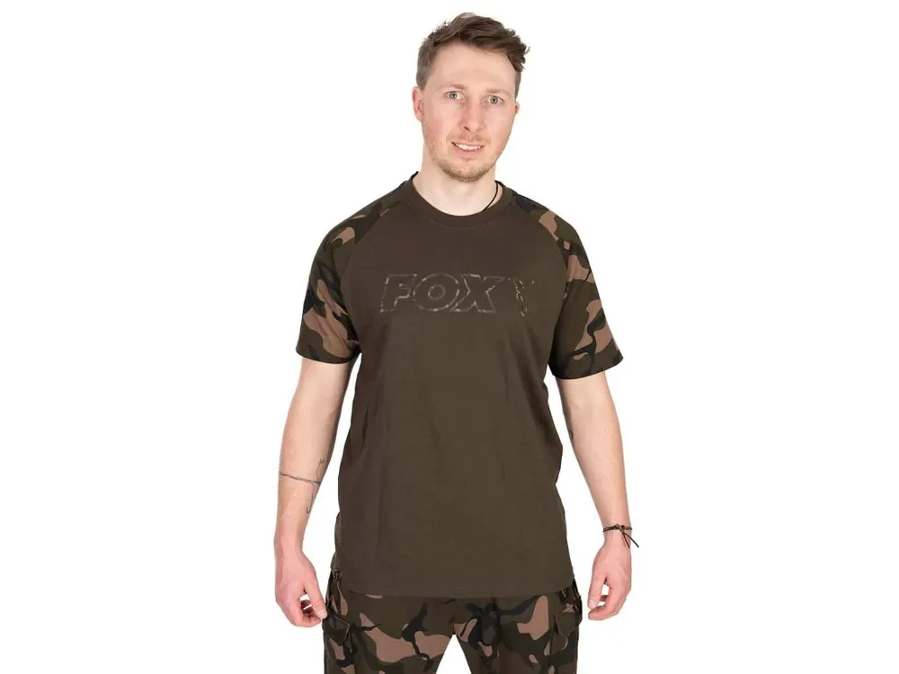 Fox Tričko Khaki Camo Outline T-Shirt vel. M Vysoce Kvalitní