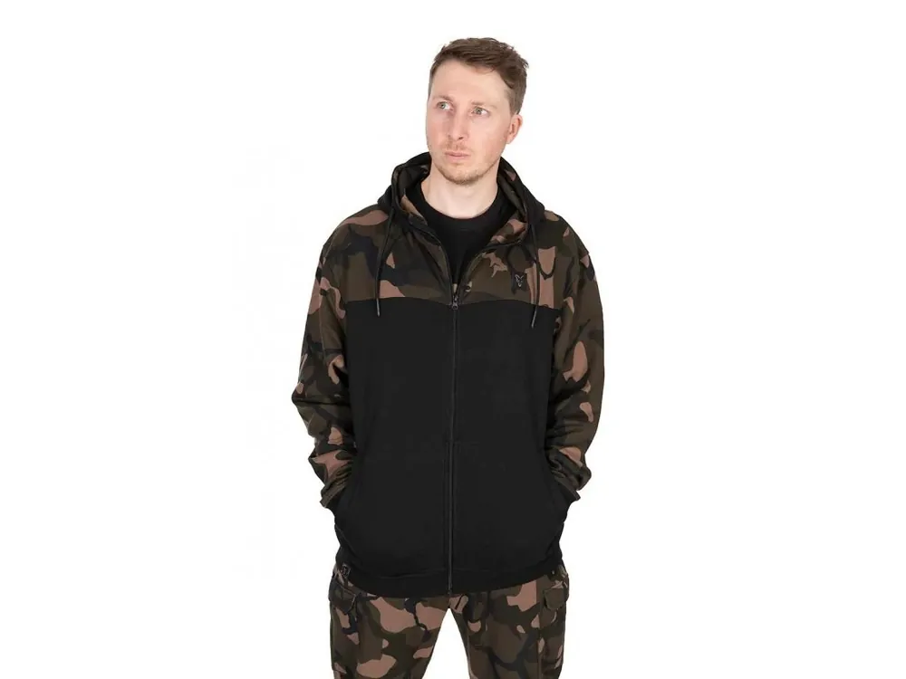 Fox Mikina LW Black Camo Split Zip Hoody vel. XL Jen Po Omezenou Doba