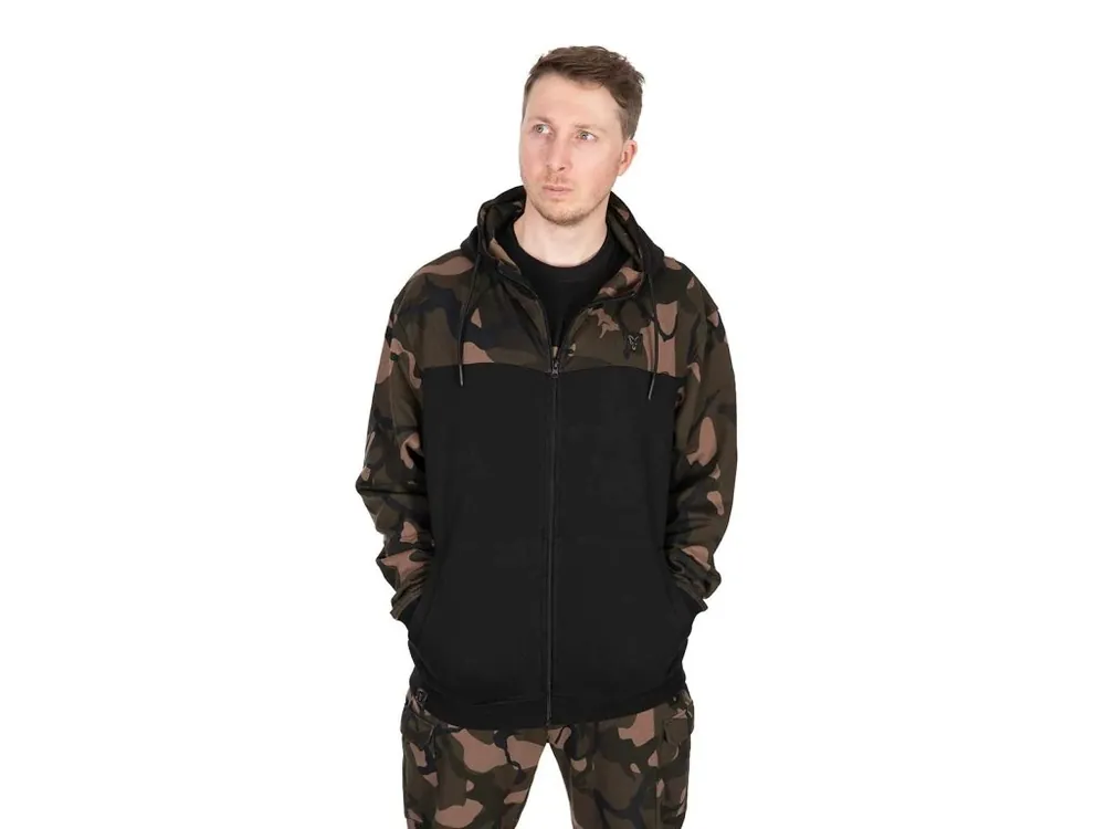 Fox Mikina LW Black Camo Split Zip Hoody vel. 2XL Časově Omezené