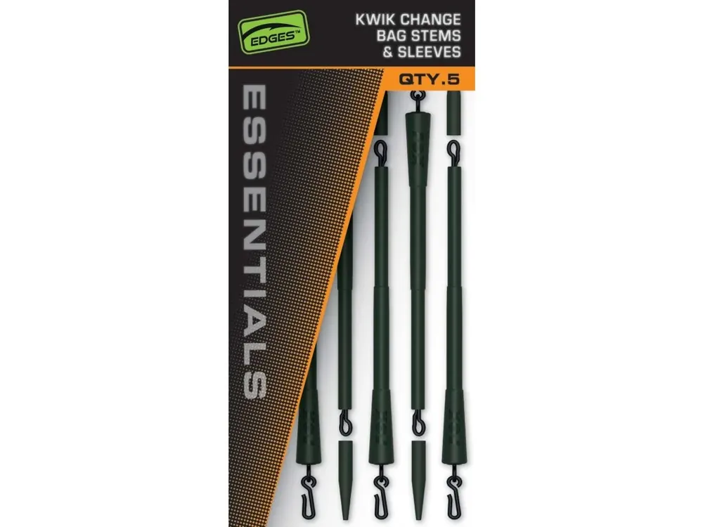 Originální Fox Montáž Edges Essentials Kwik Change Bag Stems and Sleeves 5ks