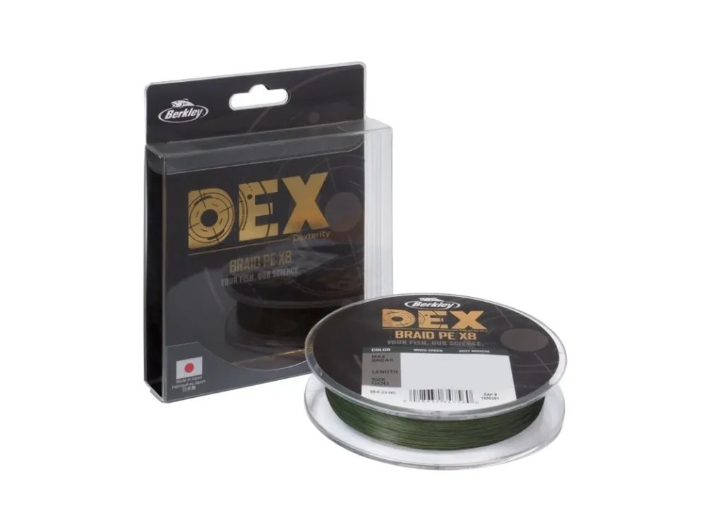 Berkley Šňůra DEX BRAID x8 PE 150m 0,14mm 12,9kg Rychlé Dodání