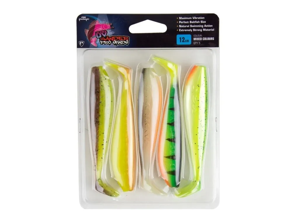 Fox Rage Gumová Nástraha Zander Pro Shad Mixed Colour Pack 5ks 12cm Akční Cena