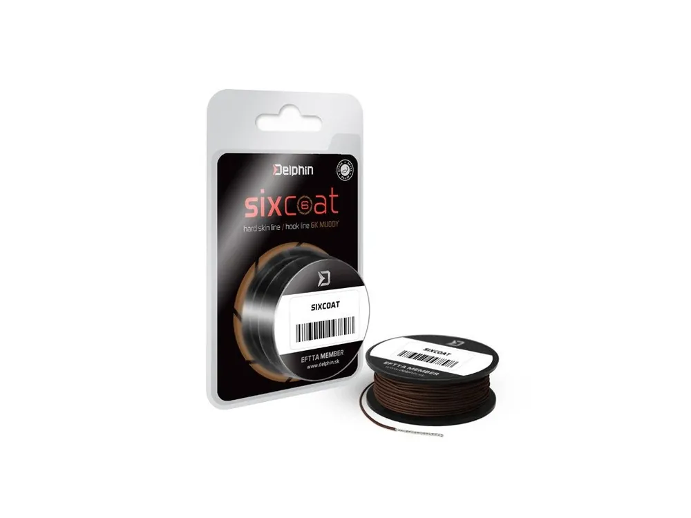 Delphin Šňůra Skin Line Sixcoat muddy 25lb 5m Originální