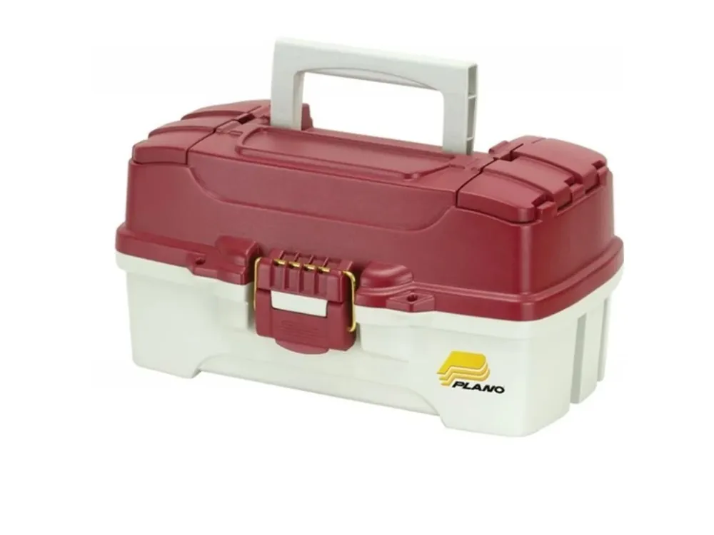 Levný Plano Kufr Tray Tackle Box Red Metallic