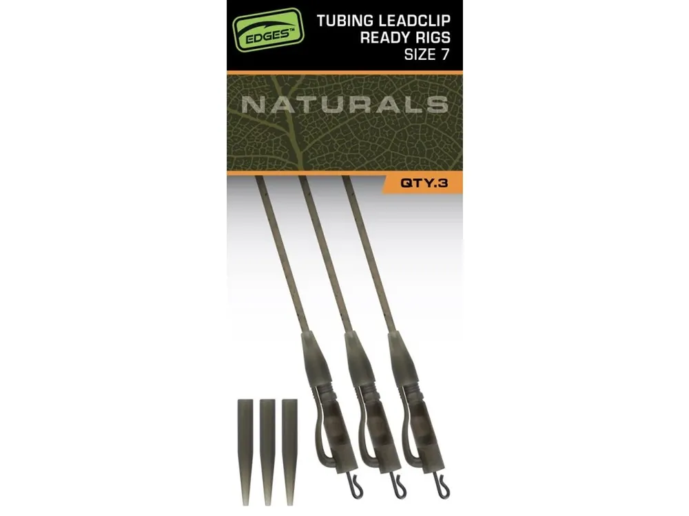 Tovární Cena Fox Závěsky Naturals Edges Tubing Leadclip Ready Rigs Size 7 3 ks