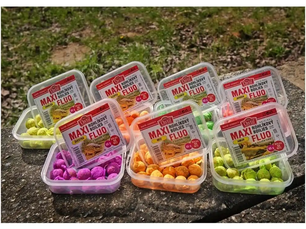 Chytil Rohlíkový boilies Maxi FLUO 20 mm 65g Med Aktuální