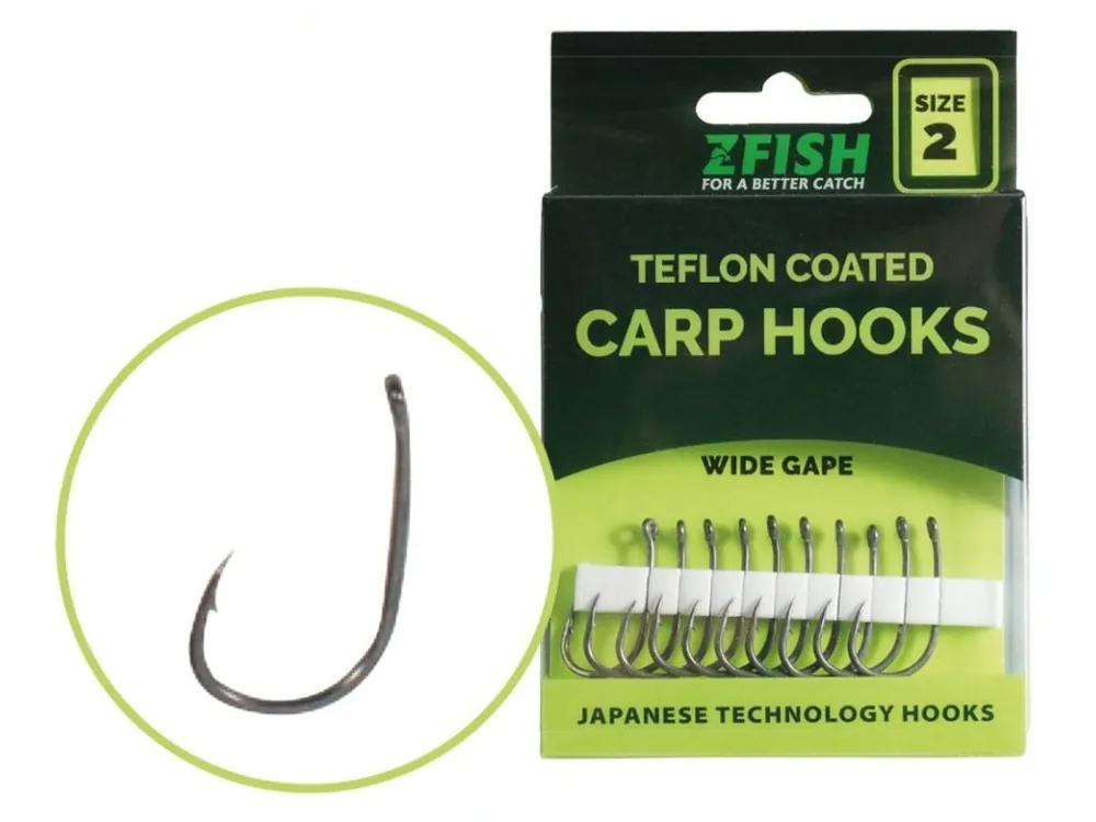 Zfish Teflonové Háčky Wide Gape 10 ks vel.4 Ověřený