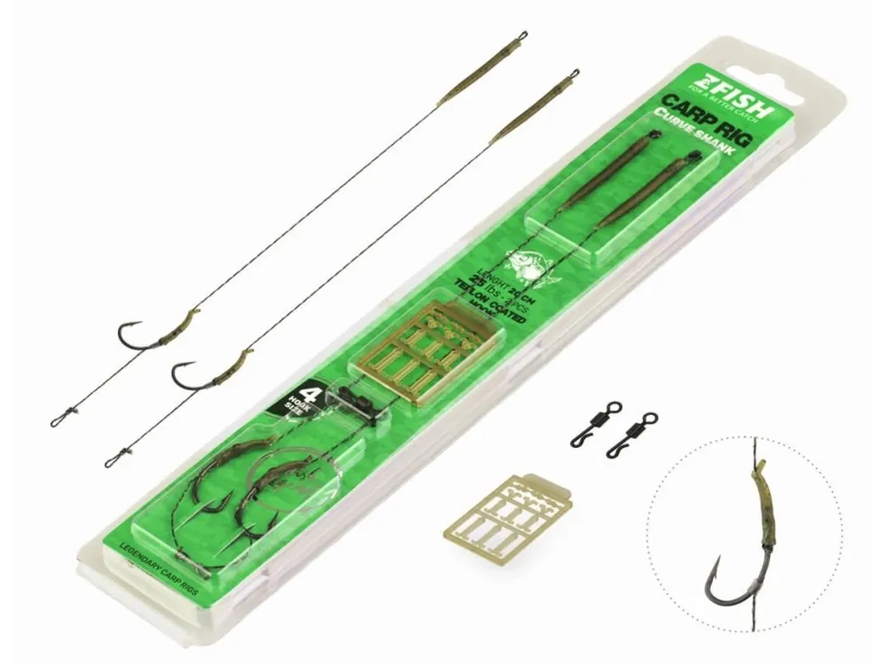 Sezónní Sleva Zfish Návazec Curve Shank Carp Rig 20 cm vel.4