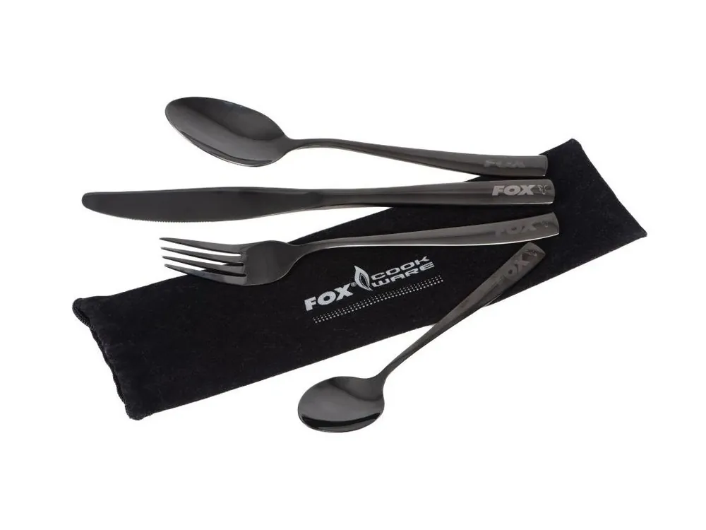 Fox Sada Příborů Black Stainless Cutlery Set Levný