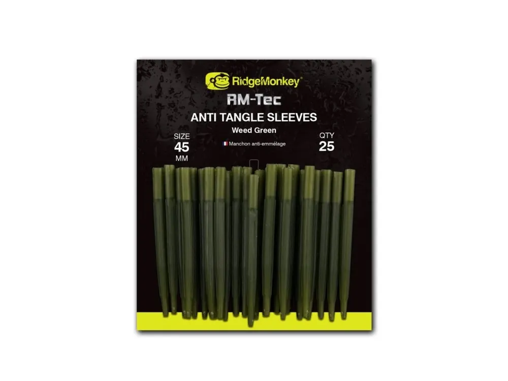 RidgeMonkey Převlek RM-Tec Anti Tangle Sleeves 45mm Zelený 25ks Nízká Cena