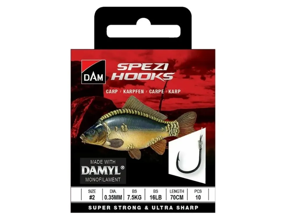 Dam Návazec Spezi Carp vel.2 70 cm 10 ks 0,35 mm 7,5 kg Dokud Zásoby Vydrží