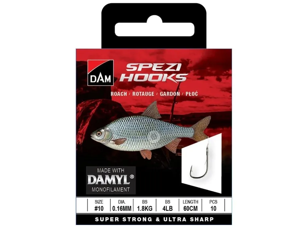 Dam Návazec Spezi Roach vel.16 60 cm 10 ks 0,12 mm 1,2 kg Levný