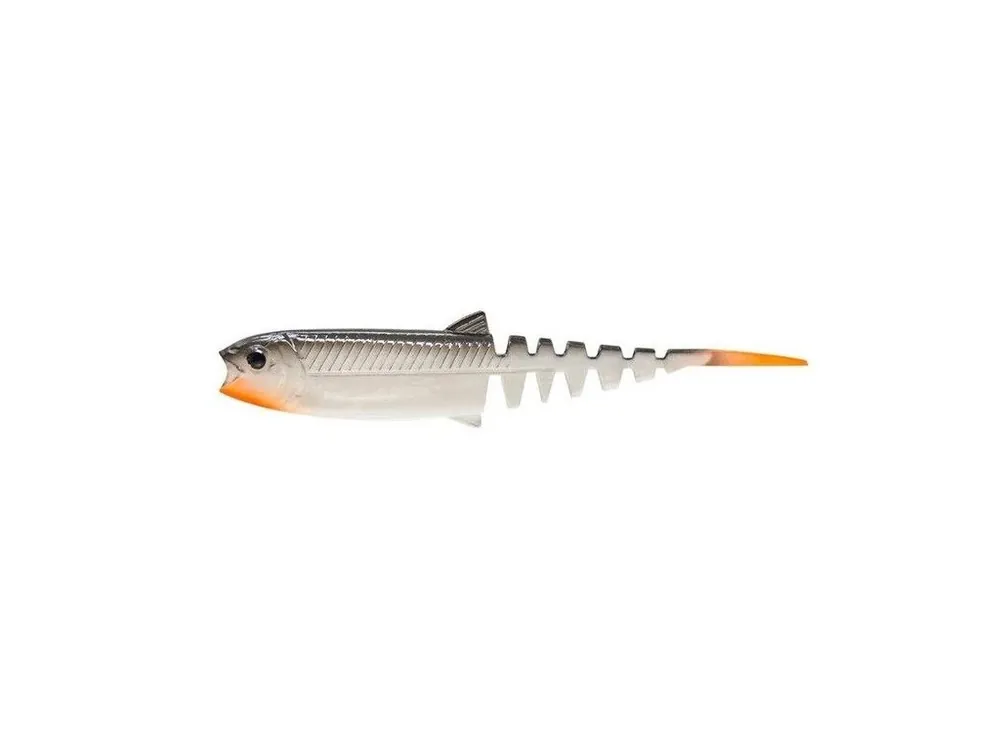Akce Savage Gear Gumová Nástraha Cannibal Minnow V-Tail White Black 10 cm 6,5 g