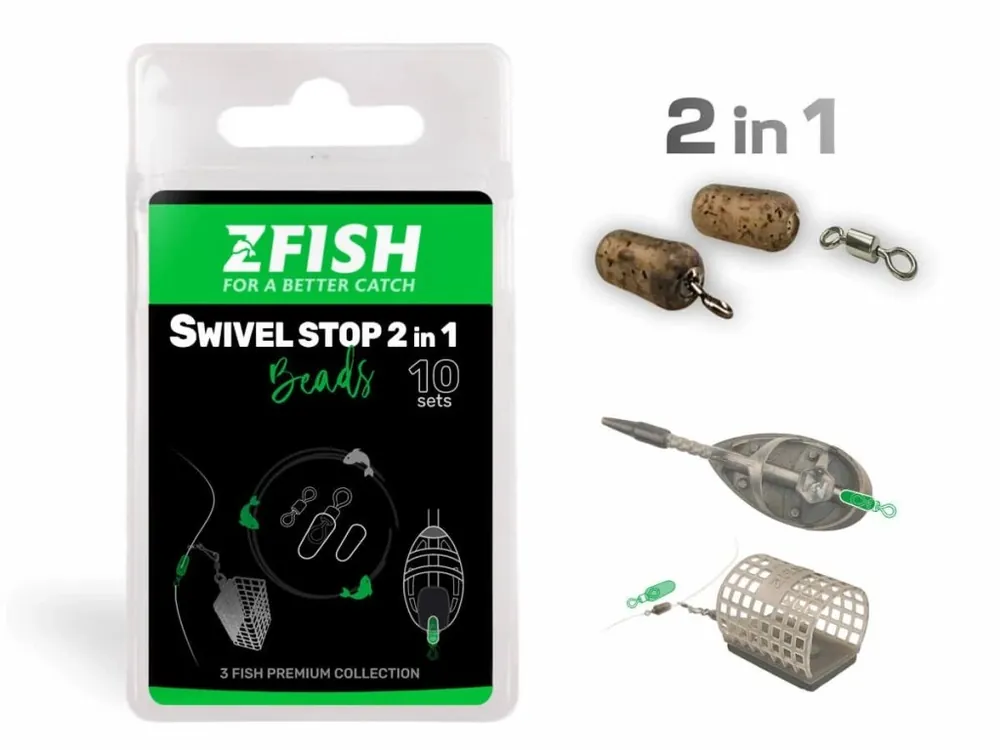 Speciální Cena Zfish Konektor Sviwel Stop Beads 2in1 10 ks